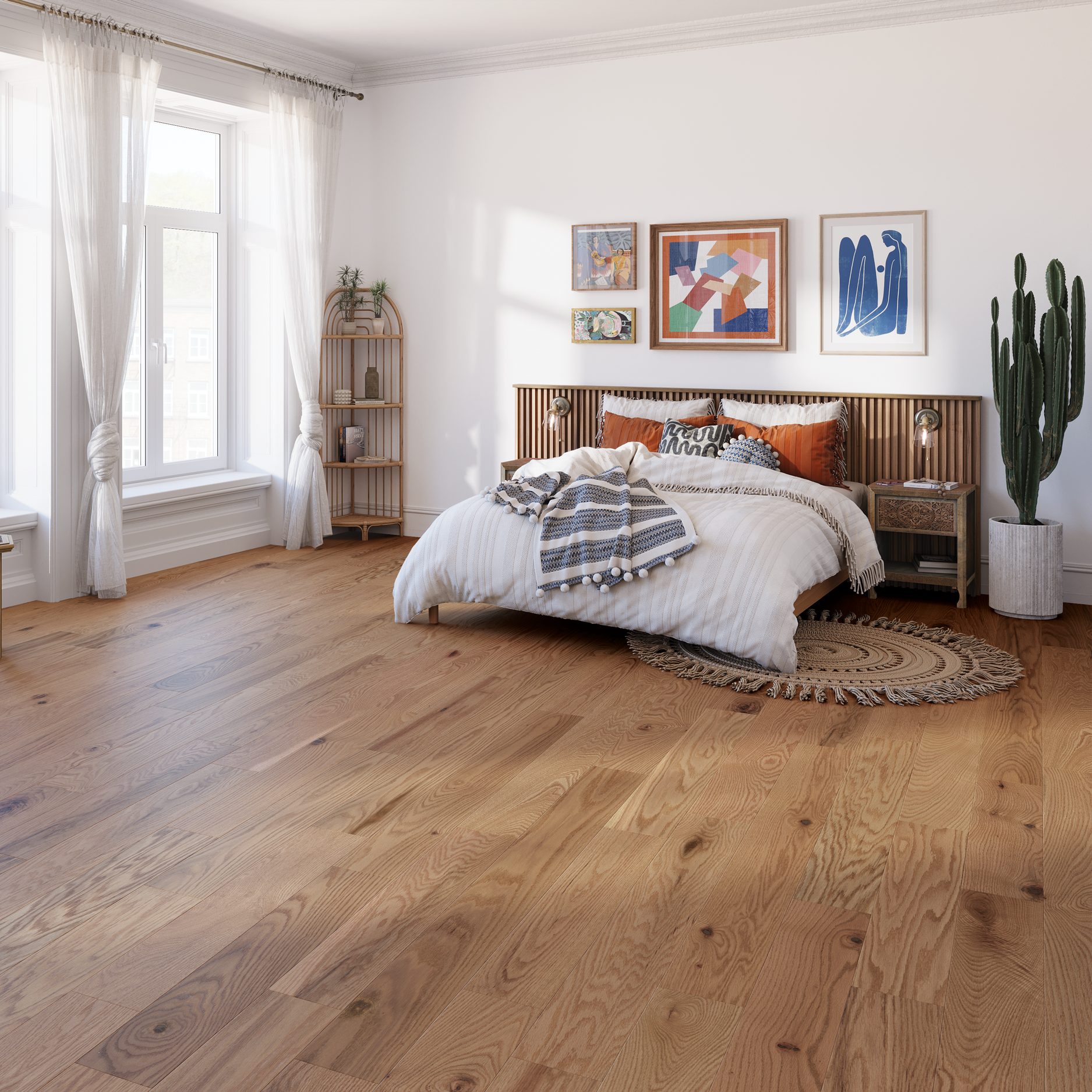 Chêne Rouge Caractère TB14 / Red Oak Character TB14 - Chambre à coucher / Bedroom - Greige