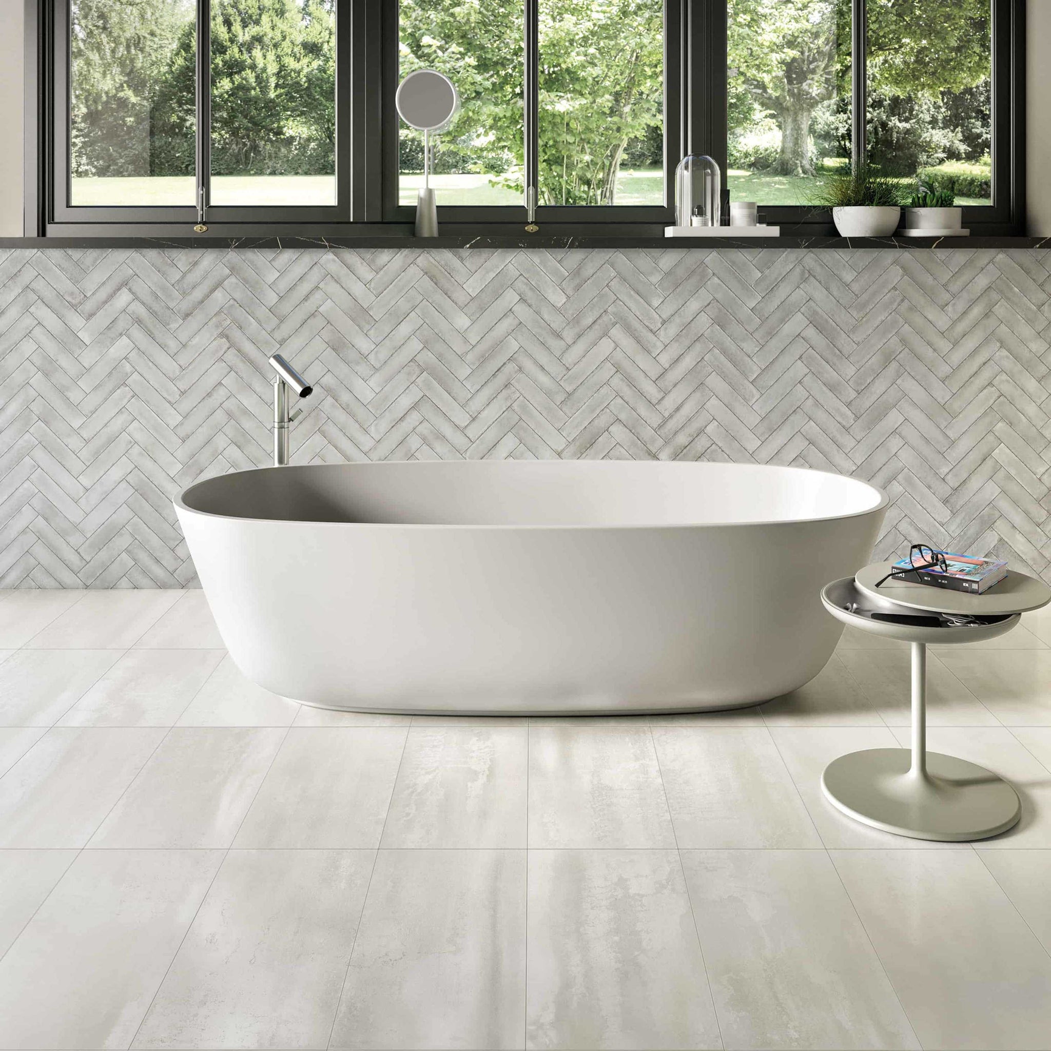 Metallica Salle de bain Gris et Blanc Acier / Metallica Bathroom Grey & Steel White