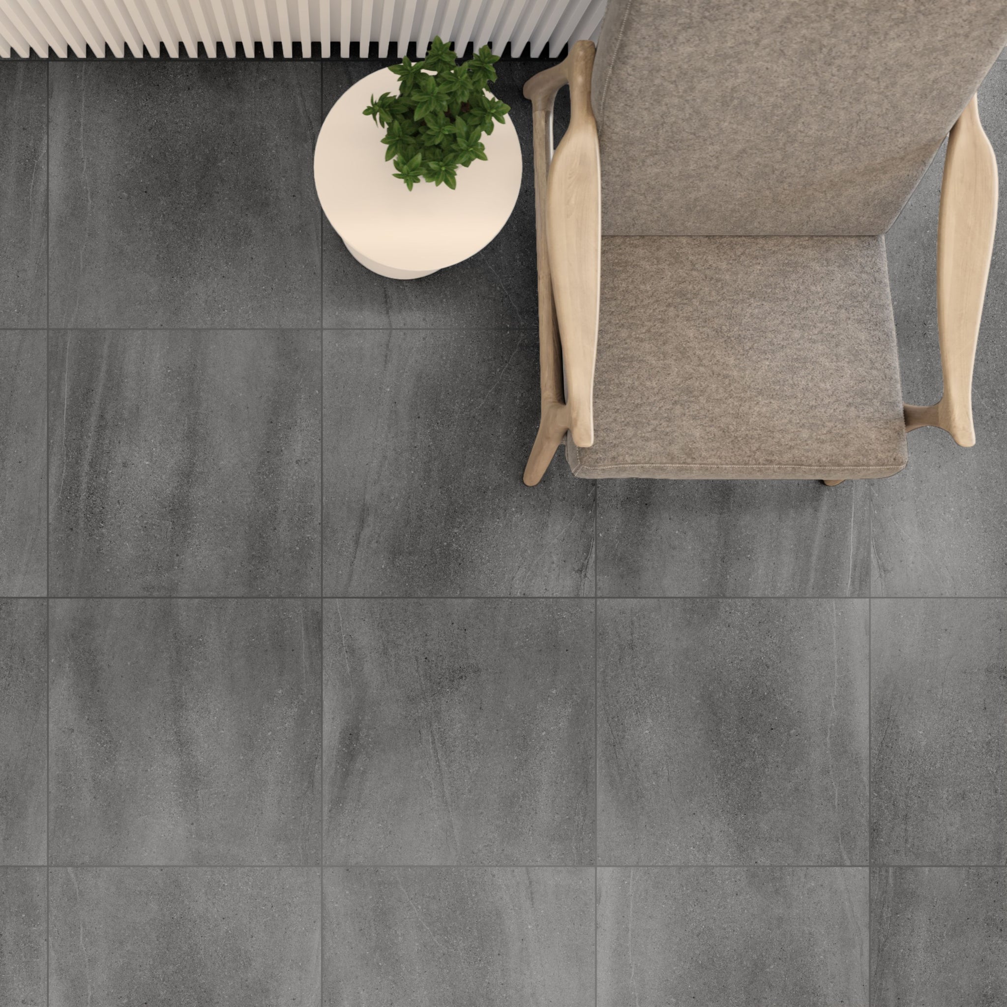 CALIZA - GRAPHITE 24X24 - ROOM SCENE