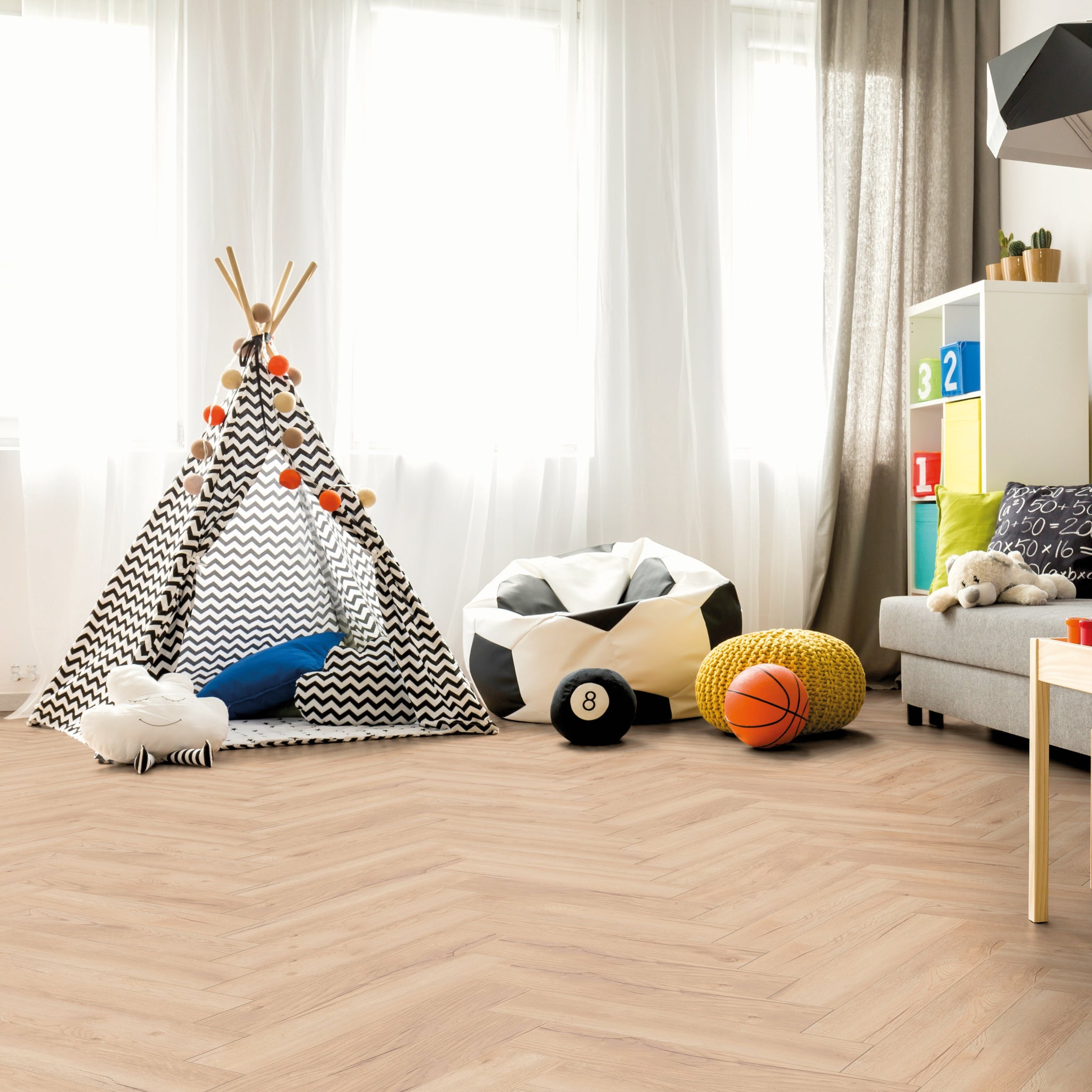 Balzac Herringbone Salle de jeux Toulouse / Balzac Herringbone Playroom Toulouse