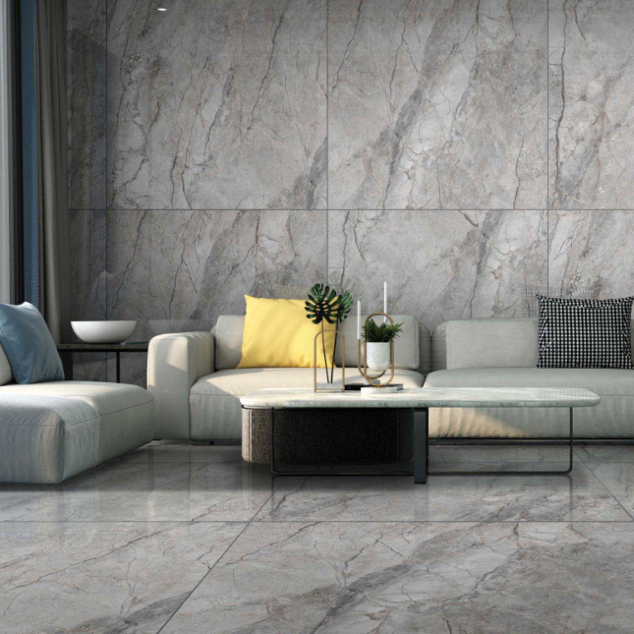 Rolex 24" x 24" gris