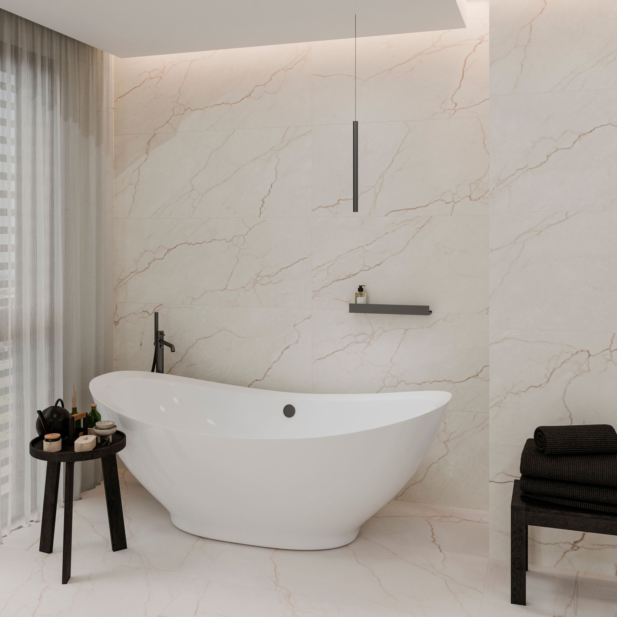 Avorio 24" x 24" creme mat