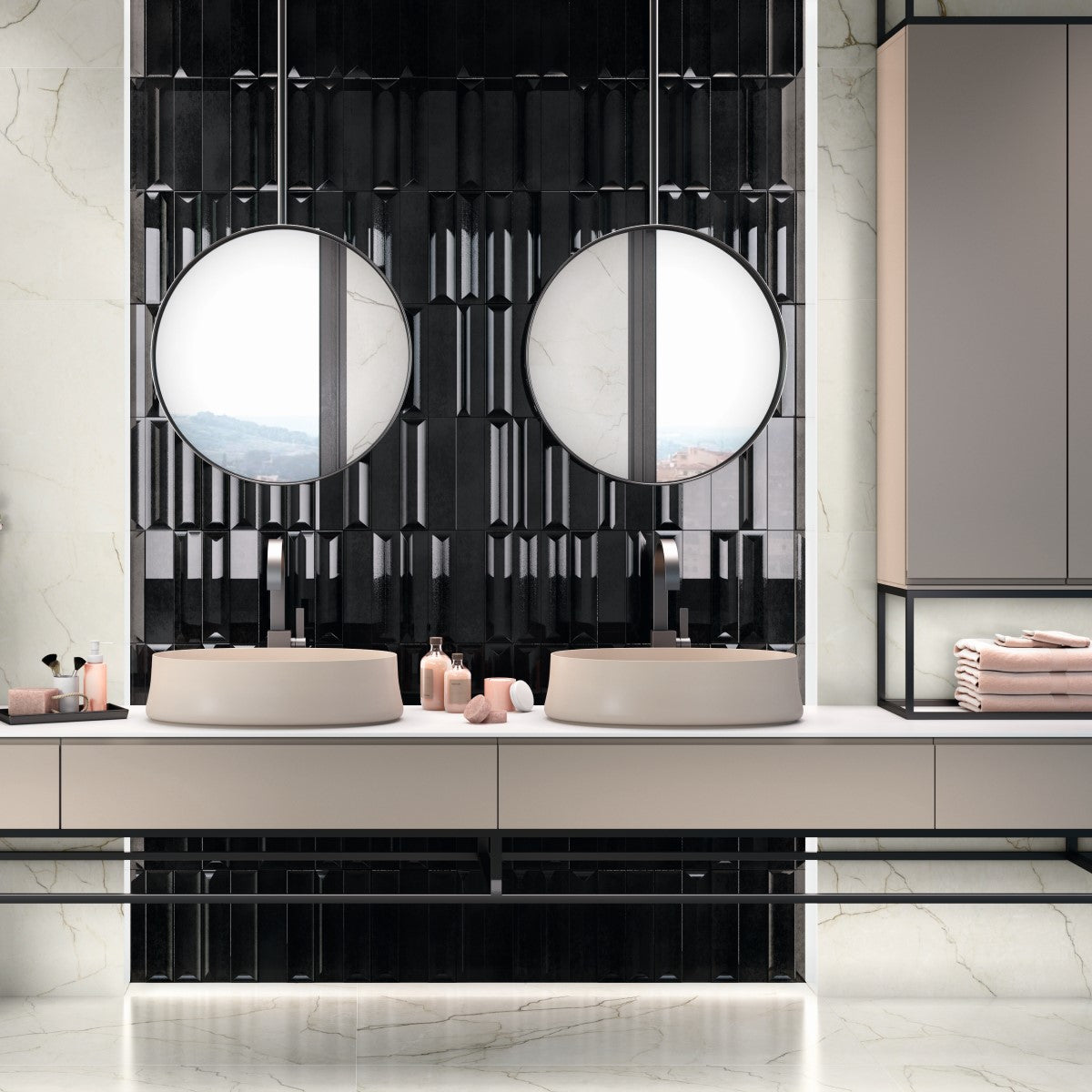 Wave Refraction Salle de bain Nuit / Wave Refraction Bathroom Night