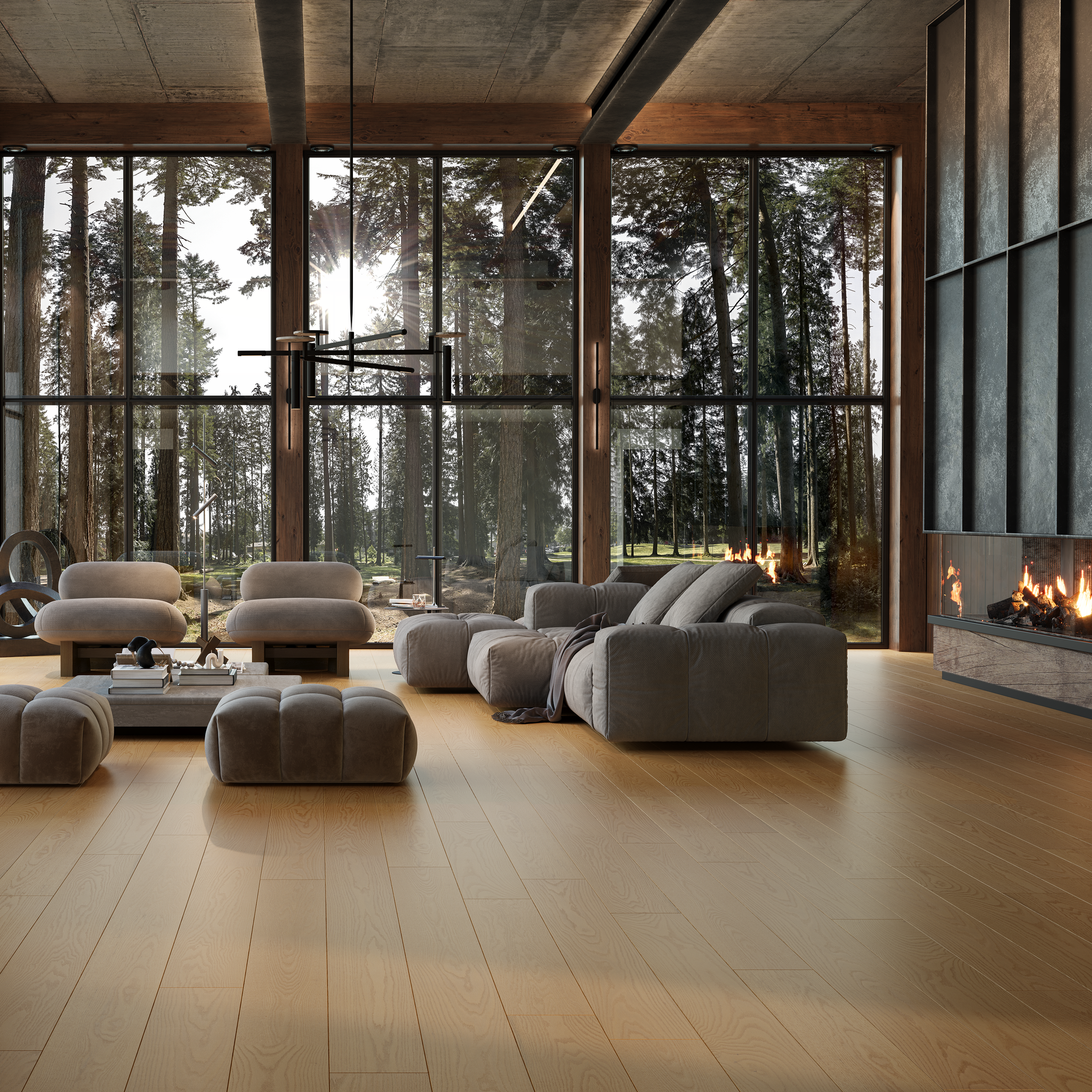 Chêne rouge V+ Max 19 Salon Dune / Red Oak V+ Max 19 Living room Dune