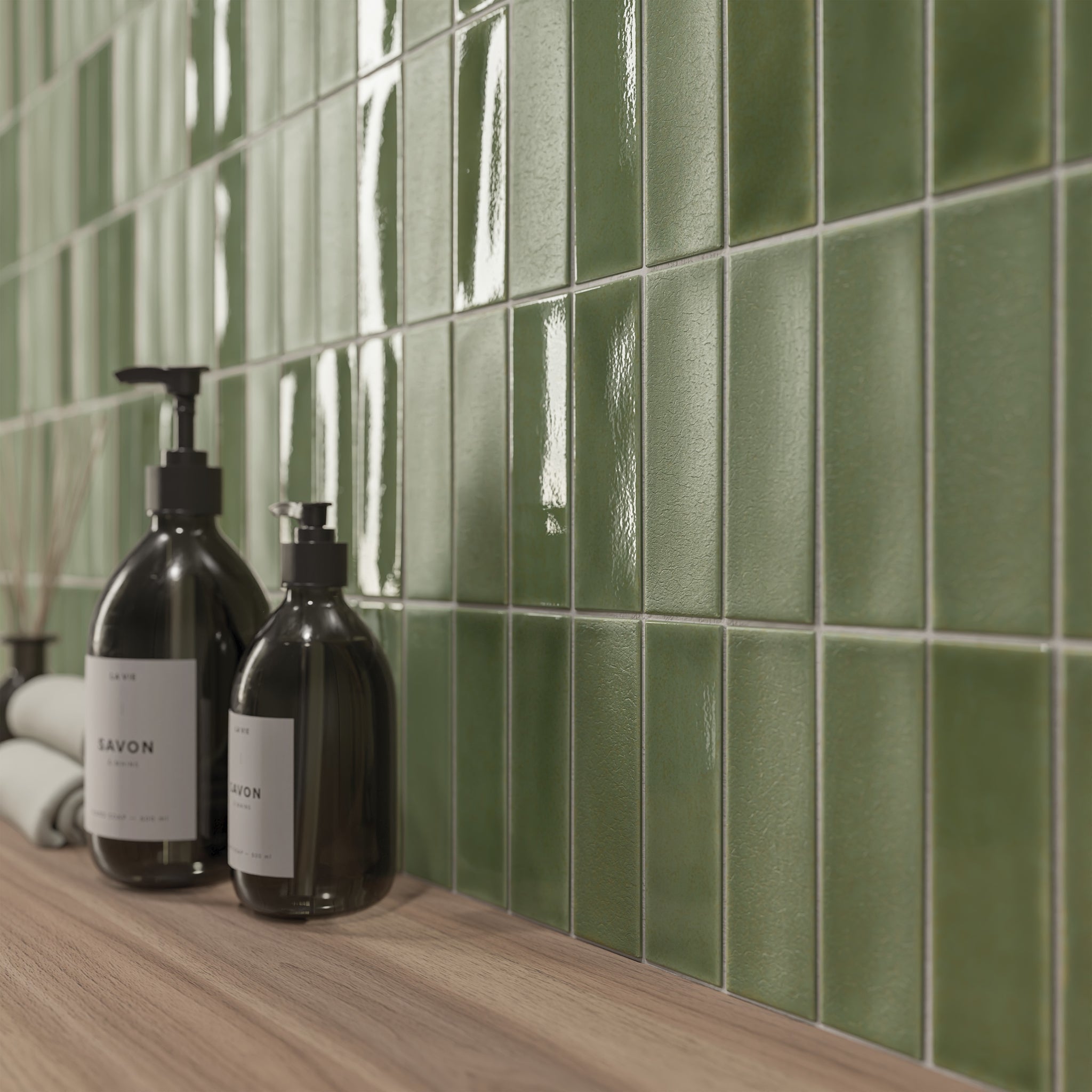 Skin - Salle de bain Moss Lustré et Mat / Moss Glossy and Matte Bathroom