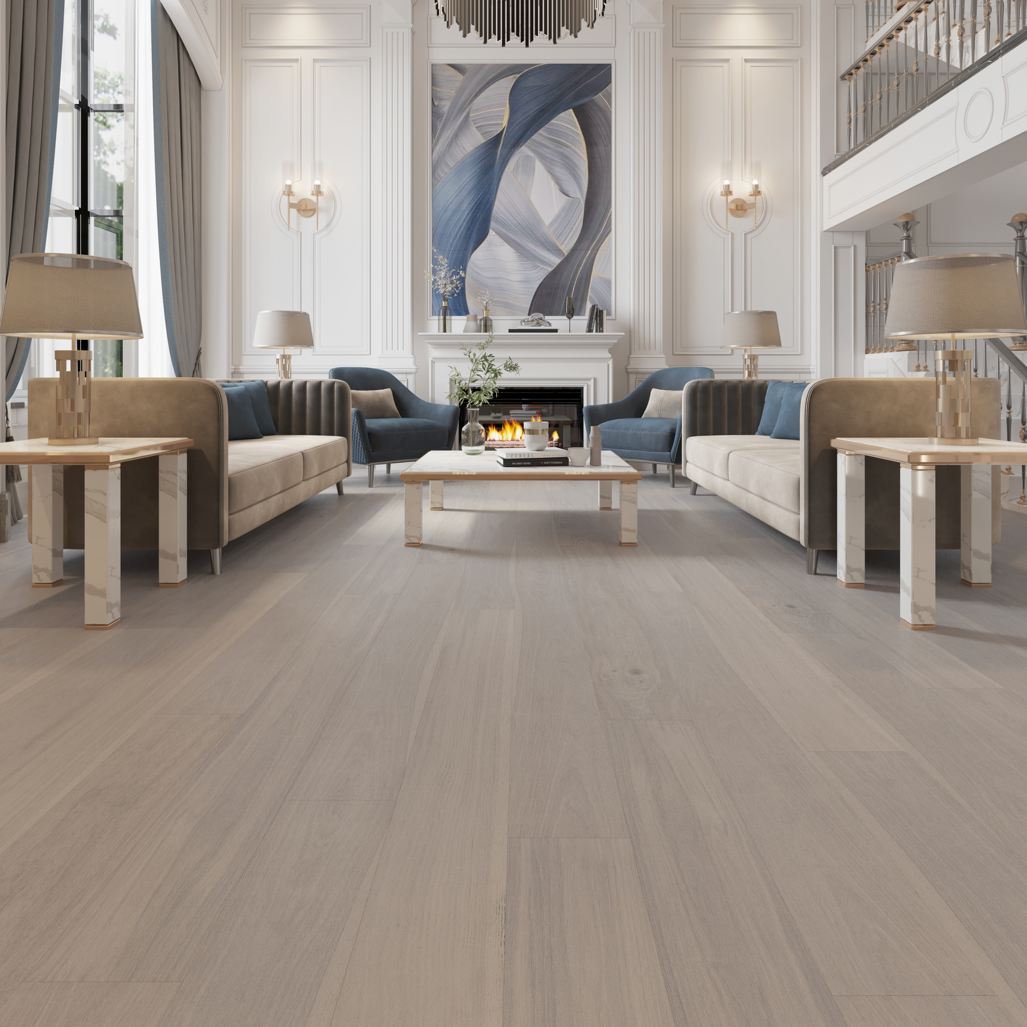 Chêne blanc salon Cervino / White Oak Cervino Living room