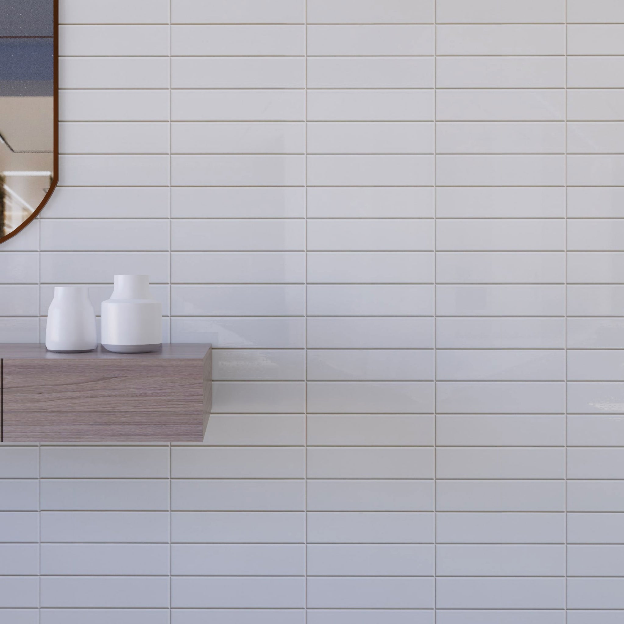 Rainbow Mat Salle de bain Blanc / Rainbow Matte Bathroom White