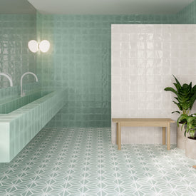 Salle de bain Menthe et Blanc / Mint and White Bathroom