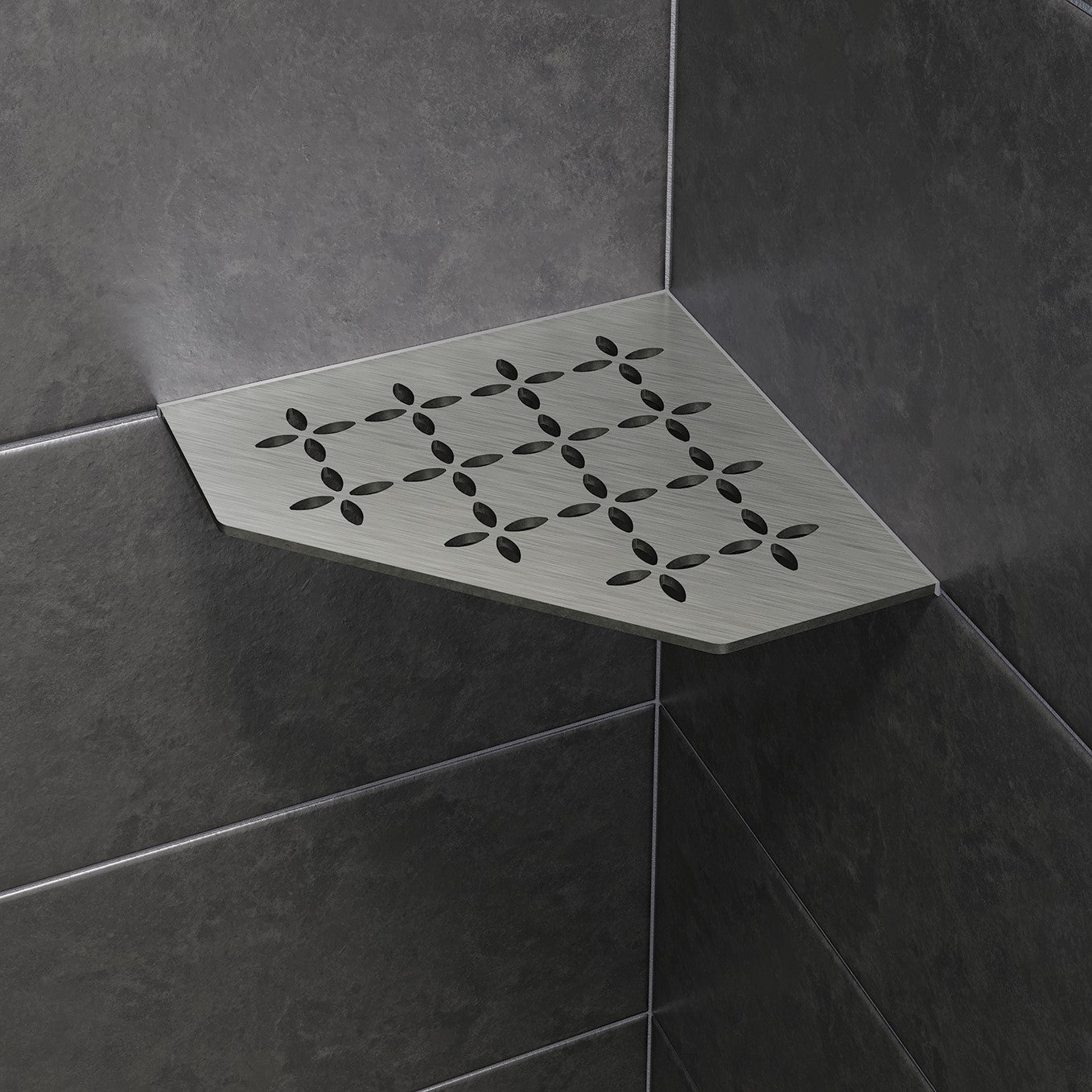 Shelf-E Acier Inoxydable Pantagonale Floral / Shelf-E Stainless Steel Pantagonal Floral