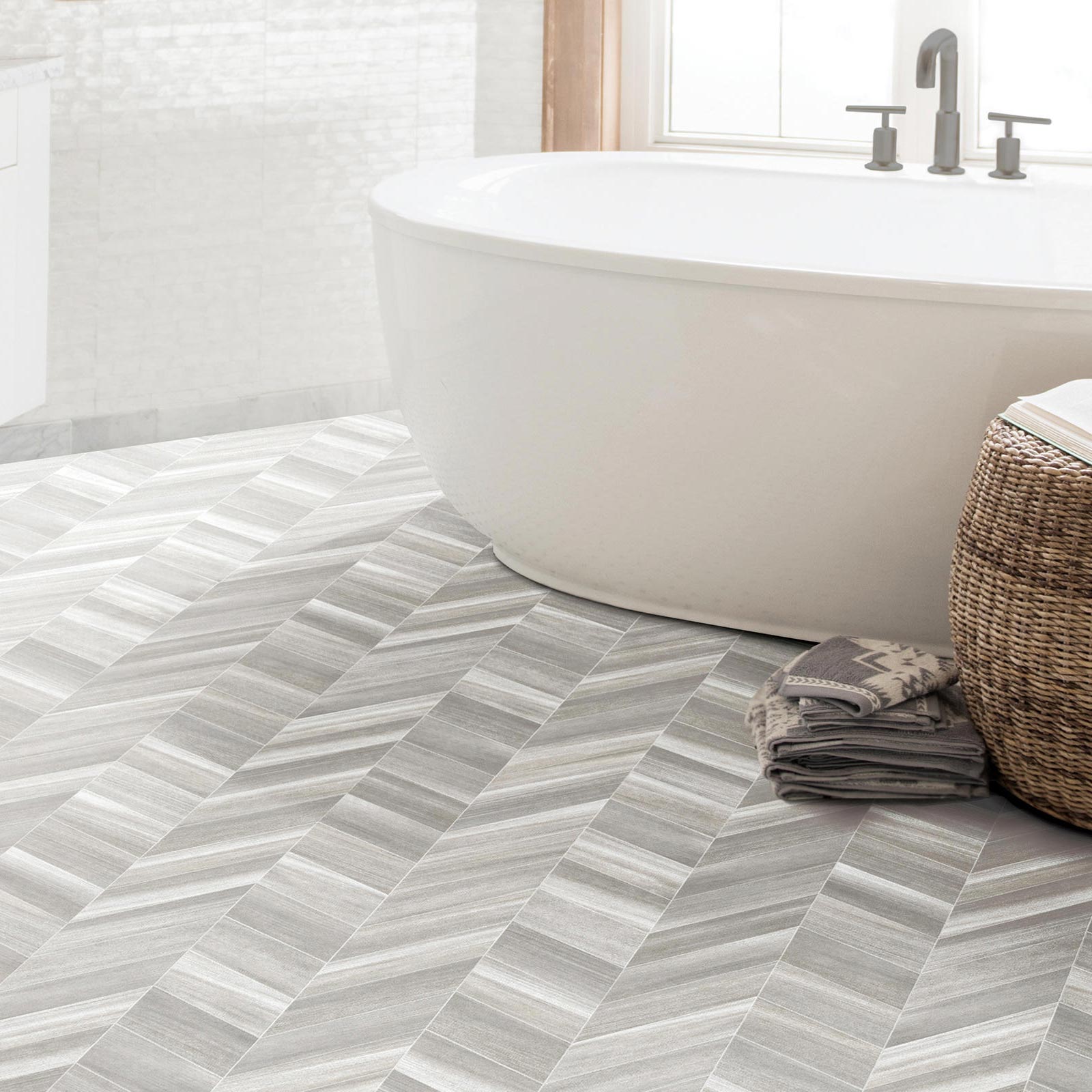 Easy Living - Salle de bain Cappuccino Chevron / Bathroom