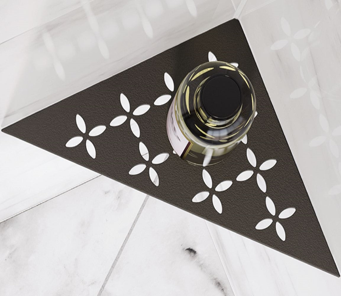 Shelf-E Aluminium Triangulaire Gris Pierre Floral / Shelf-E Aluminum Triangular Stone Grey Floral