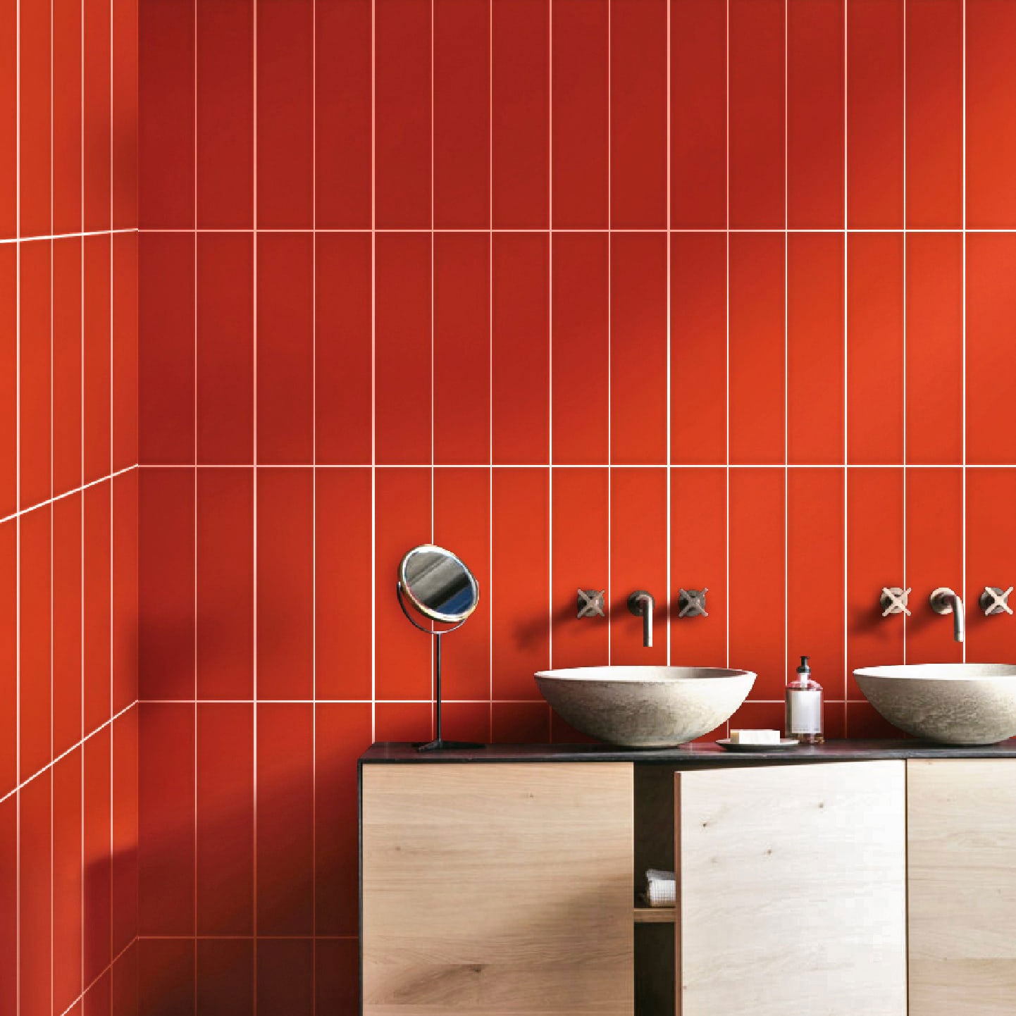 Rainbow Lustré Salle de bain Rouge / Rainbow Glossy Bathroom Red