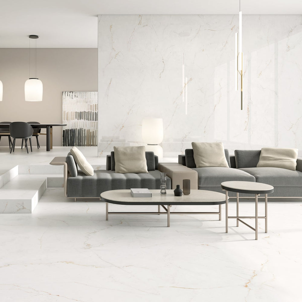 Syrac - Salon Blanc/Beige / White/Beige living room