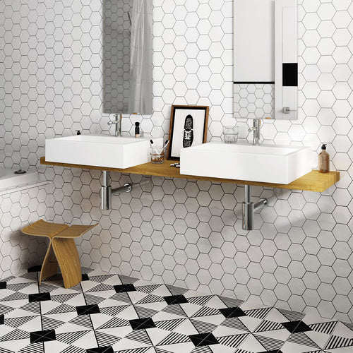 Hexagon - Salle de bain Blanc / White Bathroom