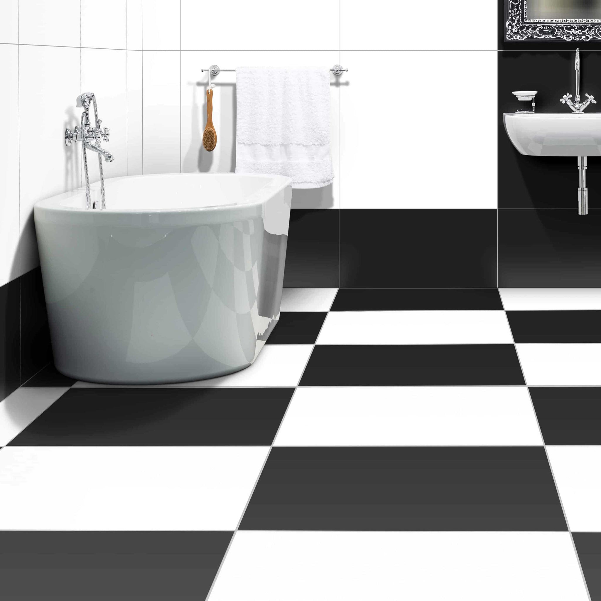 Iceland Salle de bain Blanc et Noir Mat / Iceland Bathroom White & Black Matte