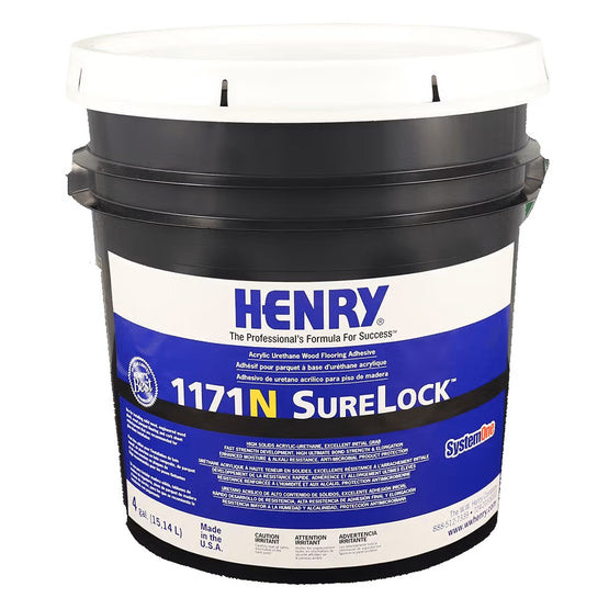 Adhésif pour bois à base d'uréthane acrylique HENRY SureLock 1171N / HENRY 1171N SureLock Acrylic Urethane Wood Flooring Adhesive