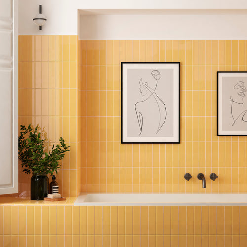 Costa Nova Salle de bain Jaune Lustré / Costa Nova Bathroom Yellow Glossy