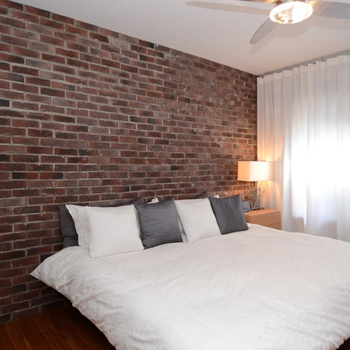 Briquette Vieux-Montréal Chambre / Vieux-Montreal Brick Bedroom