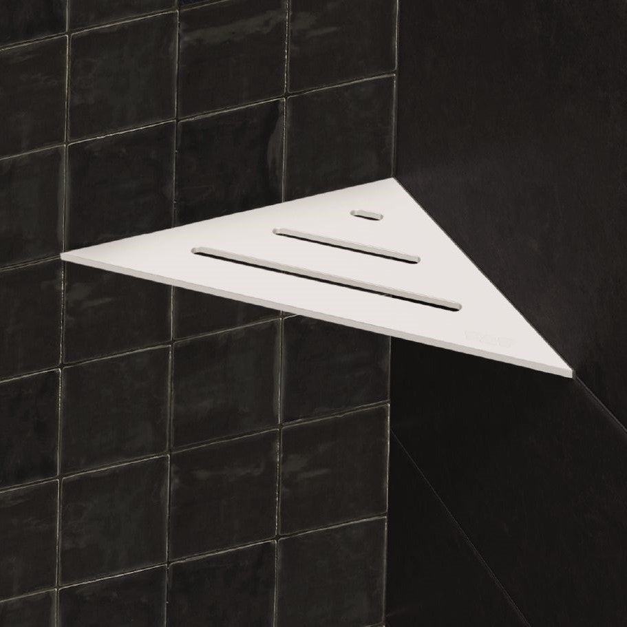 Shelf-E Aluminium Triangulaire Blanc Mat Wave / Shelf-E Aluminum Triangular Matte White Wave